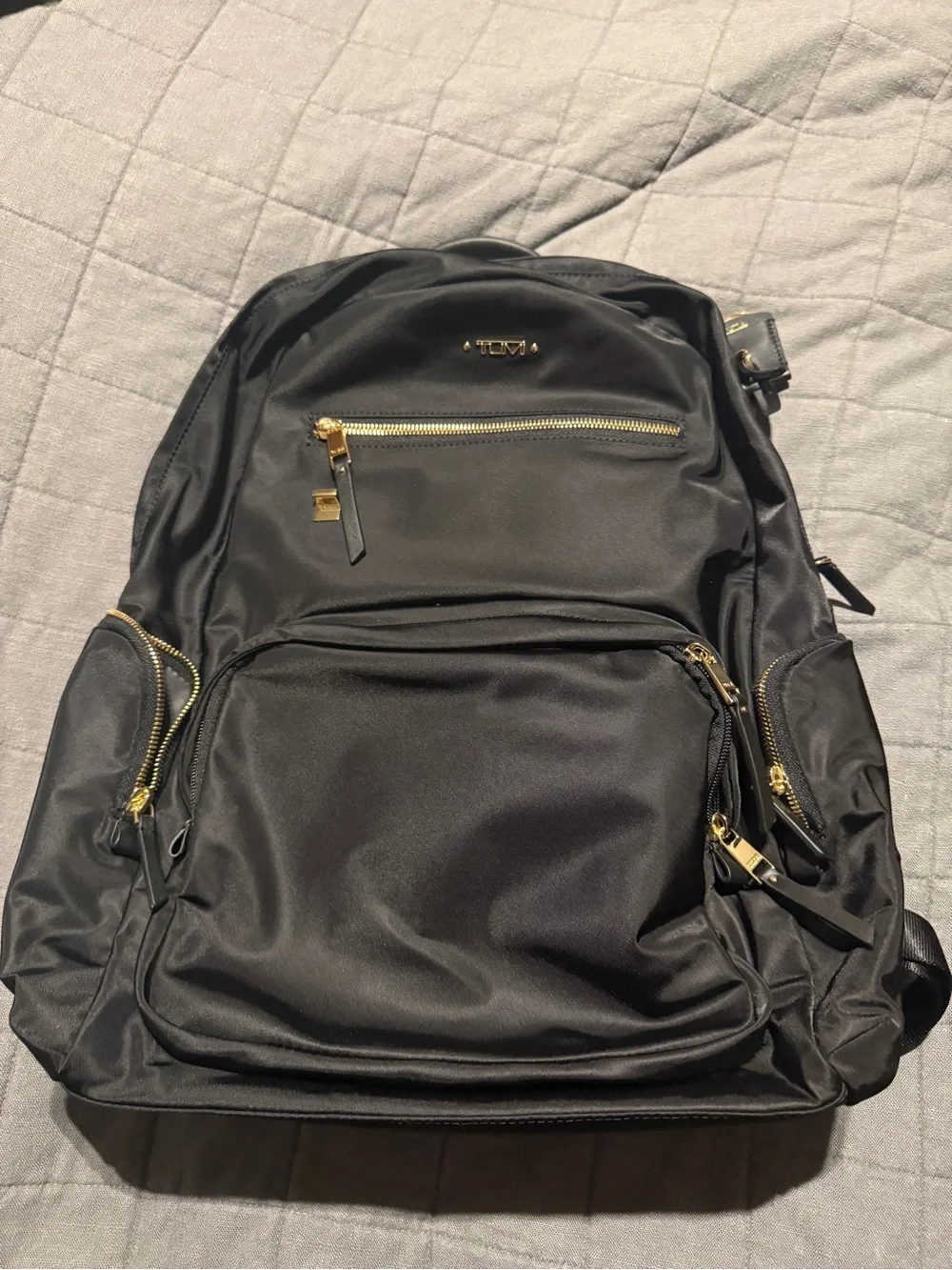 TUMI Women’s Voyageur Carson Black Nylon Backpack with Gold Hardware - brand new - Picture 5 of 11